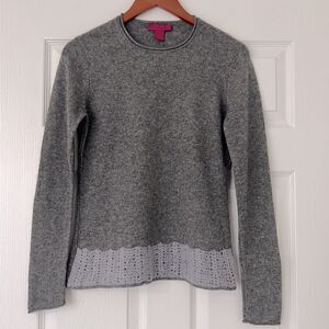 Cashmere Caehe gray cashmere sweater Sz Medium